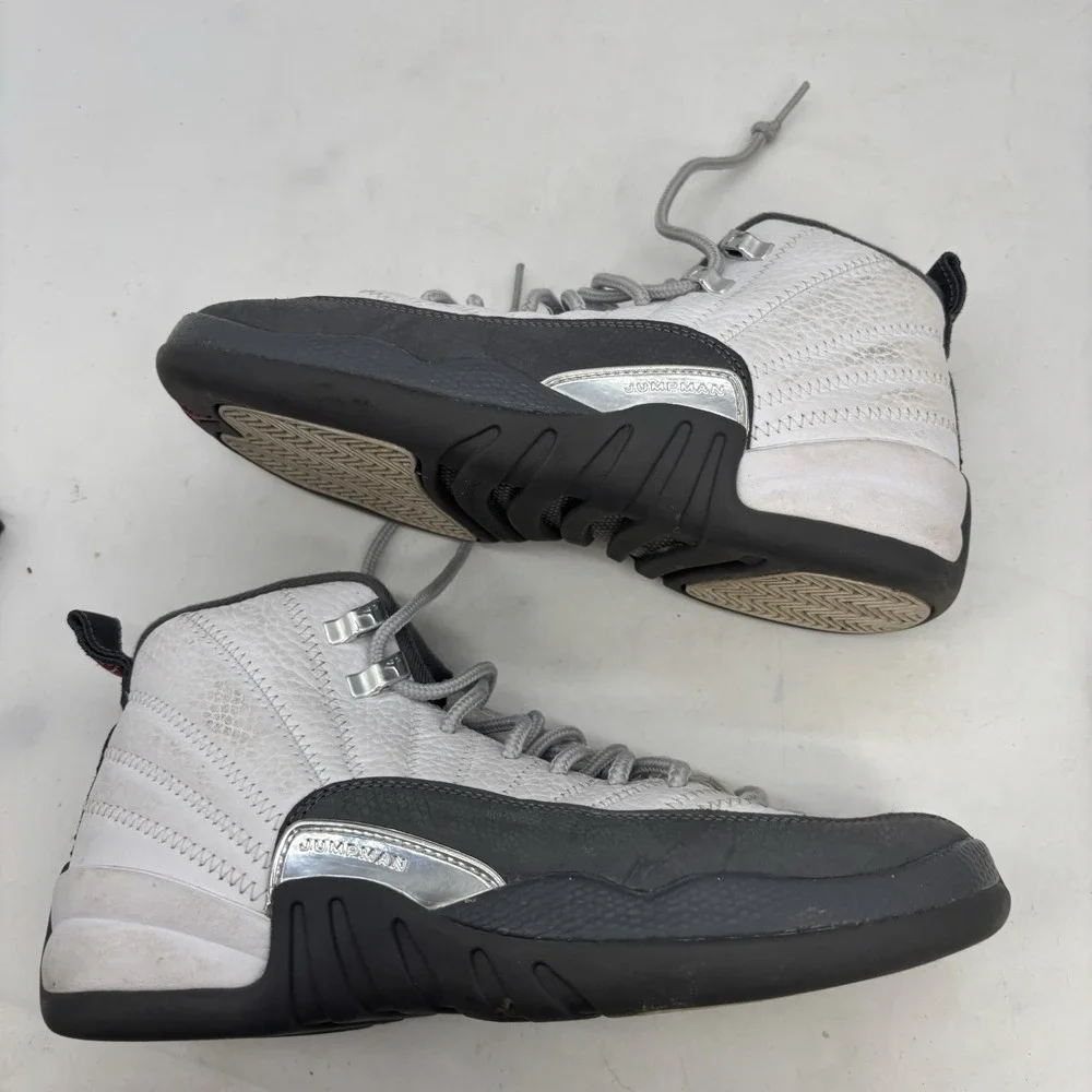 Nike Air Jordan 12 RETRO GS Shoes White Kids 6.5Y Youth 153265-160 No Insoles